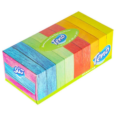 دستمال کاغذی جعبه تنو150برگ