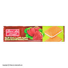 بیسکوییت کرمدار توت فرنگی شیرین عسل 120 گ